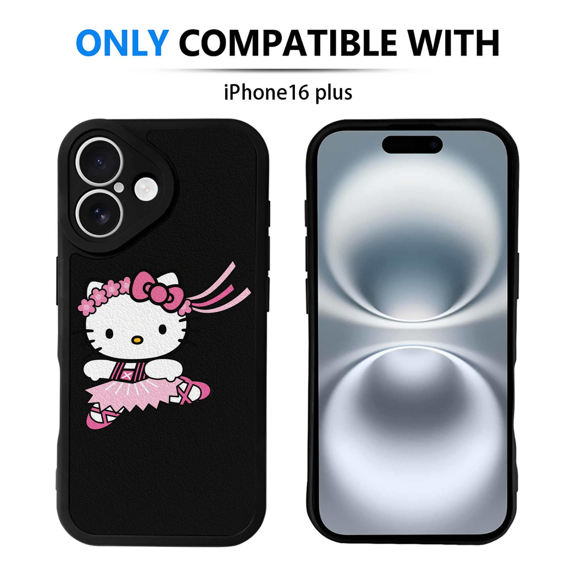 （画像用） Hello Kitty ハローキティ 【iPhone 16シリーズ対応】シリコンスマホケース（レザー調） 材質：シリコン
